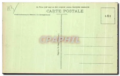 Le Puy - Fontaine Crozatier, o Palácio de Justiça e o Teatro — Ideal, n° 8063 — Verso