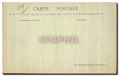 Wnętrze Klasztoru i Kościoła NMP Dombes — Martelieu, Ain — Wyd. Bourgeois Frères, Chalon-sur-Saône — Rewers