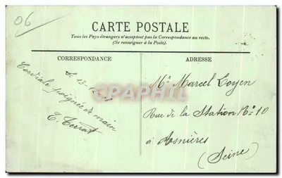 NICE — Avenida Masséna — LL. n°1170 — Verso