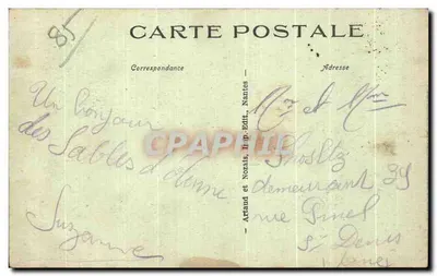 Les Sables-d'Olonne — Vista geral do Porto — Artaud et Nozais, Nantes, n°193 — Verso