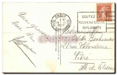 Parijs — Het Stadhuis — Uitzicht Nacht — Uitgever Guy, n° 270 — Achterkant