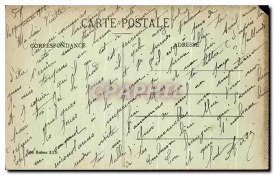 Reims durante os anos de bombardeios 1914-1917 — Rue du Marc — Pensionnat St-Symphorien — Coleção G. Dahels — Verso