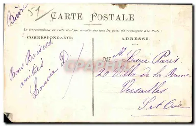 Villa des Castaignes-Montmort — Obrzeża Épernay — Wydawca: L. Chiquet, Épernay (Dpt. 108) — Rewers