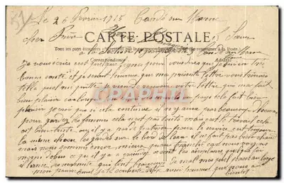 Sobre el Yser — Bajo la ráfaga — Guerra 1914 — Ed. Pays de France — Reverso