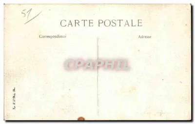 Ruïnes van Venteuil (Marne) — na de aanval van 14 juli 1918 — uitgever: L. M. B. - nr. 9 — Achterkant