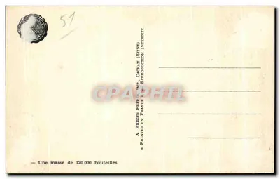 Sótão de porão — fileiras de garrafas — A. Dreger Frères, Cachan (Seine) — Verso