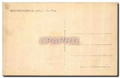 Montrichard (Loir-et-Cher) — A Praia — Héliographie M. Macon — Verso