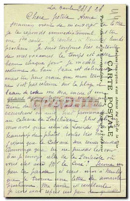 로아르 인프라 (Loire-Inf.) — 파도가 바위에 부딪히는 장면 — A. B. n° 609 — 뒷면