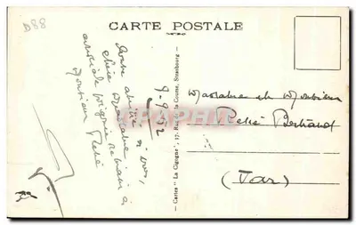 GERARDMER — Brzegi Jeziora — Wydawca: Karty 'La Cigogne', Strasburg — Rewers