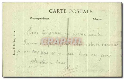 Calais — Pomnik poświęcony pamięci podwodnego pojazdu «Pluviose» — Wydawca Lefebvre, Calais, nr 15 — Rewers