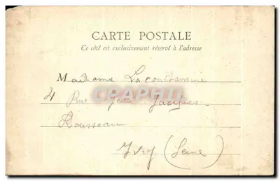 Bilhete postal antigo Ponte do Vic Crianças pescando — Verso