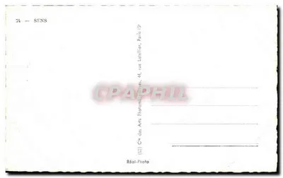 Sens — Pamiątka z Sens — Cie des Arts Photographiques — Rewers