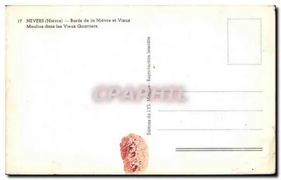 Nevers (Nièvre) — Brzegi Nièvre i Stare Młynki w Starych Dzielnicach — Wydawnictwo LYS Moulinas — Rewers