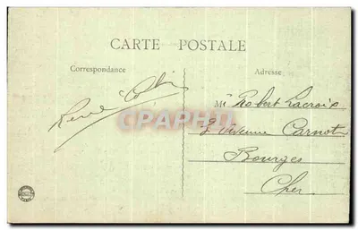 Saint-Pierre-le-Moutier (Nièvre) — O Campo de Feira — Lib. Plandin — Verso