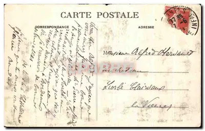 Cartolina d'epoca Saintes Vista generale del Quartiere Saint Euthrope — Verso