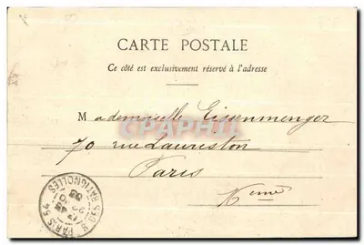 Buttes Chaumont - Hoofdingang — Parijs — onbekende uitgever, serie-nummer 373 — Achterkant