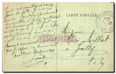 Tarascon — Vista geral da margem esquerda — A Montanha de Soudours — Editor: L. Blanc — Verso
