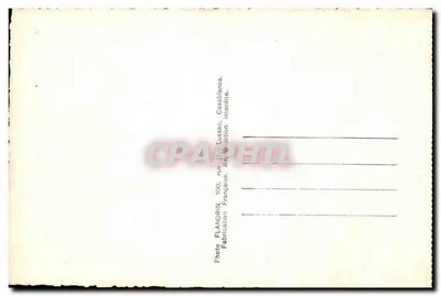 Casablanca — Widok z powietrza z dwiema wignietami: Bank Państwowy i Aleja Paryża — Fotografia Flandrin — Rewers