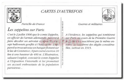 Zeppelins sobre Paris — Crimes odiosos dos piratas alemães — Visé, Paris — Verso