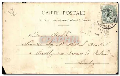 Zamek Vaux-le-Vicomte — strona północna — Thiéry & Frères, Melun, nr 28 — Rewers