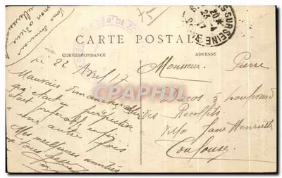 PARIS — Buttes Chaumont — Uma trilha rustica — J. H. n° 234 — Verso