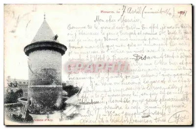 Bilhete postal antigo Rouen Jeanne d'Arc