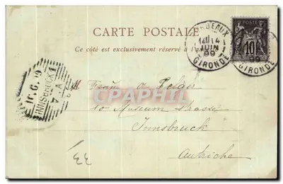 Bordeaux — Les Colonnes Rostrales des Quinconces — ND Pbot — Verso