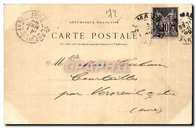 Exposição do Mans 1899 — J. Hovet, éd. Le Mans — Verso