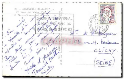 Marseille — Oude Haven en Notre-Dame-de-la-Garde — Mireille — Achterkant