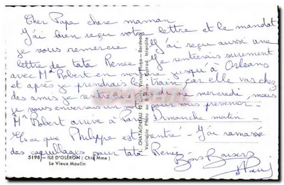 Moinho de vento — Ilha de Oléron — Editor: L. Chatagneau, 5198 — Verso
