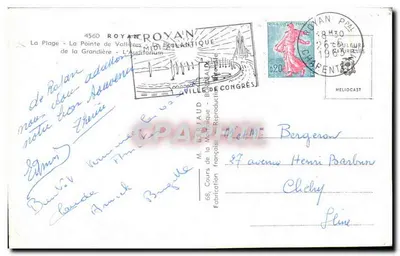 La Plage - La Pointe de Vallières - L'Audifanum — Royan, éditeur Bériaud — Verso