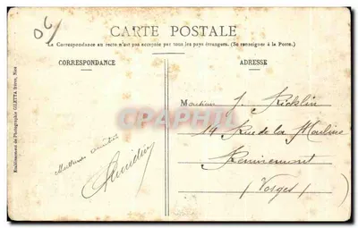 Monte-Carlo — As Villas e os Hotéis — Coleção Artística 756 — Editor Cilettà, Nice — Verso