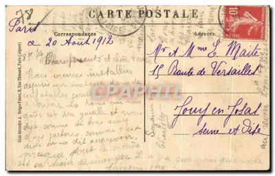 Jouy-en-Josas - Pâturages au bord de la Bièvre — Éditeur Er. Chastal — Verso