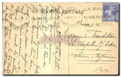 La Baule-les-Pins (Loire-Inf.) — O Poço do Amor no Parque das Dryades — editor F. Chapeau, n°124 — Verso