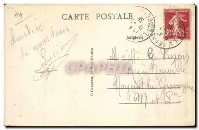 LA BERNERIE (Loire-Inf.) — O Tornante da Grande Praia — F. Chapeau, editor, Nantes — Verso