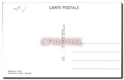 NANTES — O Porto e o Cais d'Aiguillon na base do Hermitage — Coleção P. Chapeau, Nantes — Verso