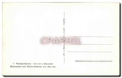 Valenciennes - Park Rhonelle — Pomnik Upamiętnienia — C.A.P. (47) — Rewers