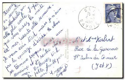 Val d'Isère — O Sinal de L’Iseran sob a neve — Edições « La Savoie » n°7267 — Verso