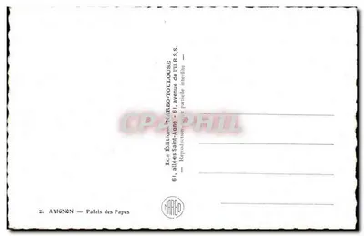 Avignon — Palacio de los Papas — Edición Narbo-Toulouse — Reverso