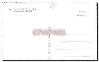 Cauterets (H.P.) — Widok na dom baszkijski — Prawdziwy fotograf — Rewers