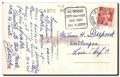 Le Croisic (Loire-Inf.) — Na Costa — Na base da Encosta — Verso