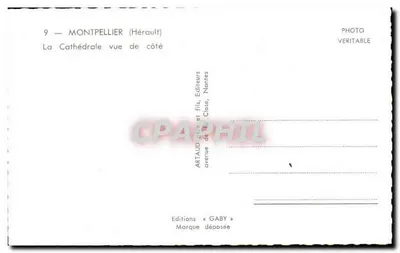 Montpellier (Hérault) — Widok boku katedry — Wydawnictwo Gaby — Rewers