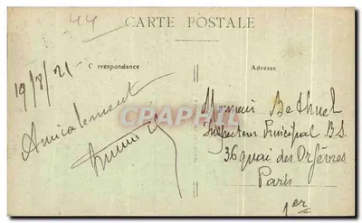 NANTES — El Ayuntamiento — Visé Nantes C. 208 — Reverso
