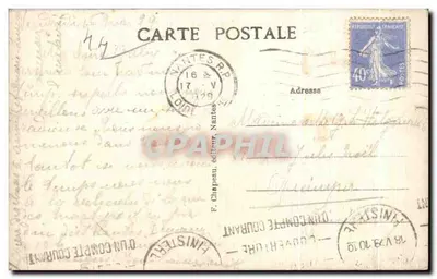 NANTES — Ponte da Rotonda e Praça da Duquesa-Anne — E. Chapeau, N° 61 — Verso