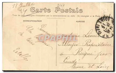 O Ponte do Cens - Capela N.-D. de Lourdes — Nantes, coleção F. Chapeau, n° 207 — Verso