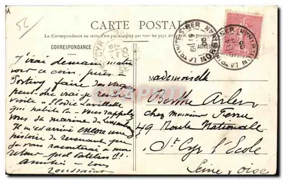 Quiberon - Ujście Punktu Baterii (Etudes de Rochers) — kolekcja David, Vannes — n° 211 — Rewers