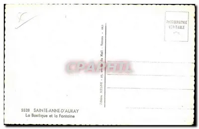 Sainte-Anne-d'Auray — La Basilica e la Fontana — Edizione MESNY — Verso