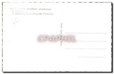 Kaplica pogrzebowa w Auray — Wyrzeźbione pomniki — Foto R. TATARD — Rewers