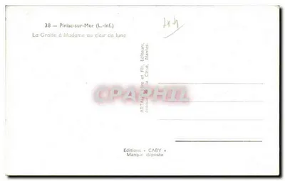 La Cueva de Madame bajo la luz de la luna — Piriac-sur-Mer (L.-Inf.) — Ediciones Caby — Reverso