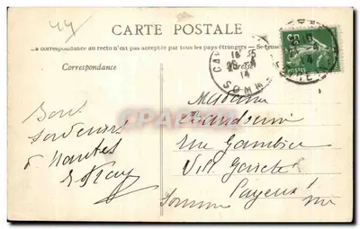 NANTES — Ogród Botaniczny, Duży Jezioro — wydawca nieznany, nr 28 — Rewers